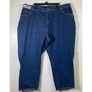 Womens Wrangler Blues Relaxed Fit Tapered Leg Jeans 44 x‎ 30 NWT #1